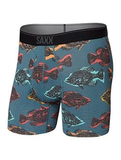 Underwear Co. SAXX Men's Underwear Quest Quick Dry Mesh Boxer Briefs with Built-in Pouch Support, Underwear for Men, Spring