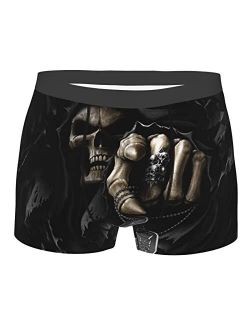 SKETVNHR Grim Reaper Dark Death Ghost Men Boxer Briefs Mens Underwear Novelty Gifts Cotton Stretch Comfort Soft