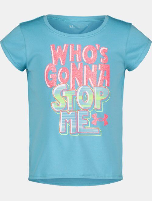Under Armour Girls' Pre-School UA Who's Gonna Stop Me Short Sleeve T-Shirt