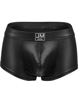 JOCKMAIL PU Men Boxer Men Underwear Pouch Boxer Men Underpant Men Shorts
