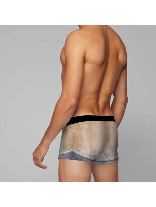 Generic Men's Underwear,Victorian Motifs in Bicolor Baroque,Boxer Briefs Breathable Comfort Underpants