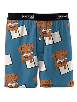 KicKee Pants KICKEE Mens Print Boxer Short Underwear, Lightweight and Breathable Mens Boxers