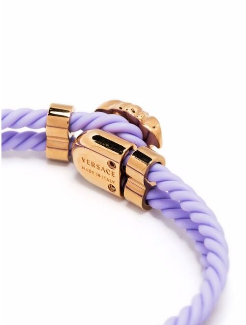 Versace Purple Braided Medusa Bracelet