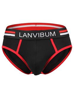 UVAJ Men's Underwear Briefs Soft Comfort Pouch Briefs Mens Underwear Cotton Underpants Breathable Athletic Brief for Men
