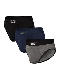 Underwear Co. Saxx Men's Underwear - Ultra Super Soft Briefs with Built-in Pouch Support Pack of 3, Underwear for Men