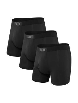 Underwear Co. SAXX Men's Underwear - Ultra Super Soft Boxer Briefs with Fly and Built-in Pouch Support - Underwear for men, Pack of 3