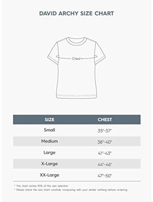 DAVID ARCHY Men's Cotton Undershirts Tagless V Neck Plain T Shirts ComfortSoft Classic Tees 3 Pack