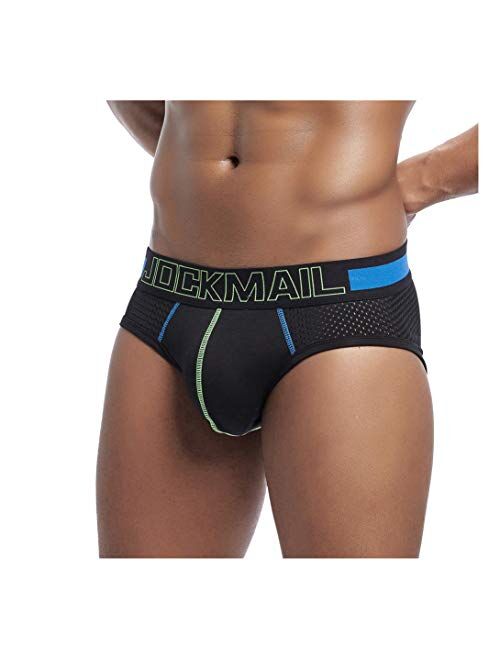 JOCKMAIL Mens Underwear Briefs Comfortable Low Waist Men Briefs Underwear Slim Fit Underpants Men Underpants
