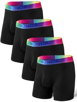 Jimonda Mens Underwear Boxer Briefs Made of Bamboo Rayon & Copper Fibre with Fly Pouch in 3/4/5 Pack