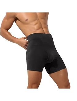 Sunaei Plus Size Men's Shapewear Underwear High Waist Tummy Control Shorts Boxer Briefs Men Slim Compression Trunk Underwear