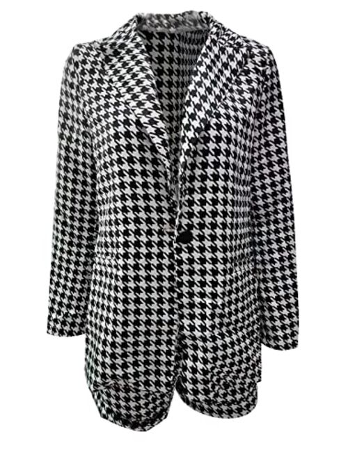 Huisifang 2 Piece Outfits for Women Long Sleeve Solid Open Front Blazer Shorts with Belt Casual Elegant Business Suit Sets