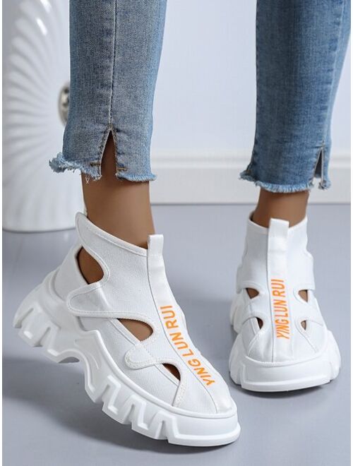 Shein Letter Detail Chunky Sneakers