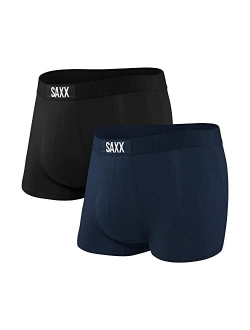 Underwear Co. SAXX Men's Underwear VIBE Super Soft Trunk Briefs with Built-In Pouch Support - Pack of 2, Underwear for Men