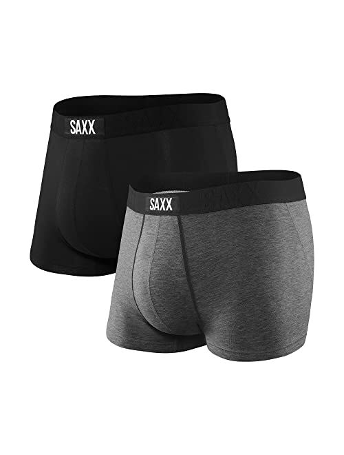 Saxx Underwear Co. SAXX Men's Underwear – VIBE Super Soft Trunk Briefs with Built-In Pouch Support - Pack of 2, Underwear for Men