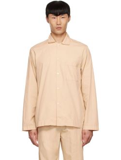 Tekla Beige Organic Cotton Pyjama Shirt