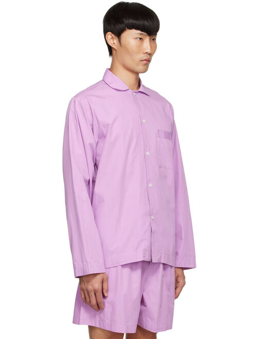 Tekla Pink Organic Cotton Pyjama Shirt