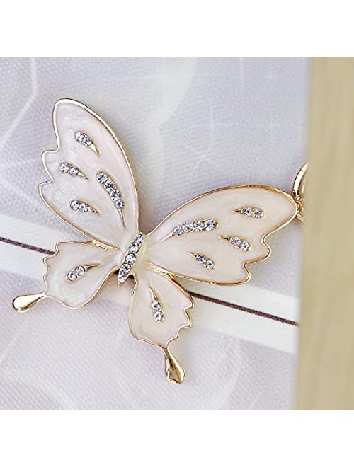 Zhijin Butterfly Keychain - Cute Key Chains,Butterfly Gift,Crystal Bling Diamond keychain,Butterfly Accessories for Women Car Keys