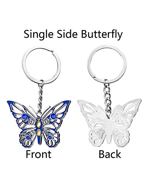 Aoneky Metal Girls Butterfly Keychain