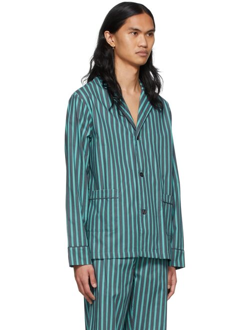 Paul Smith Blue Cotton Pyjama Shirt