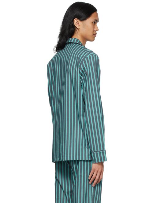 Paul Smith Blue Cotton Pyjama Shirt