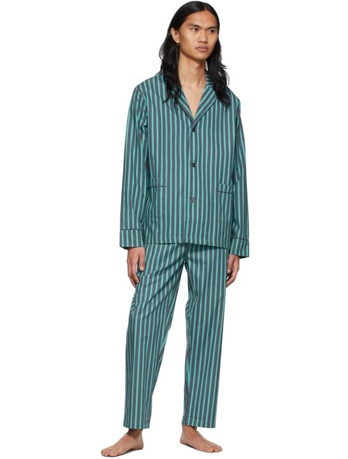 Paul Smith Blue Cotton Pyjama Shirt