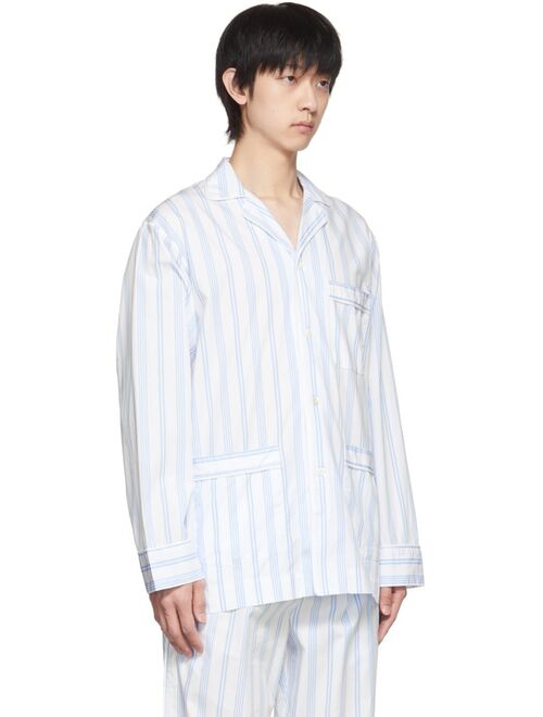 Tekla White Organic Cotton Pyjama Shirt