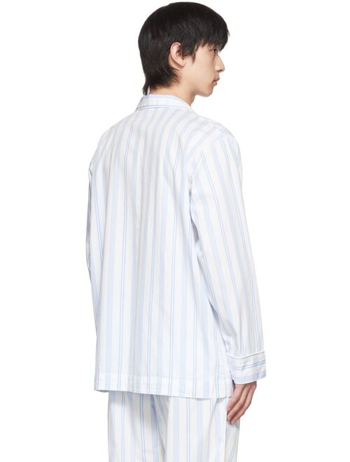 Tekla White Organic Cotton Pyjama Shirt