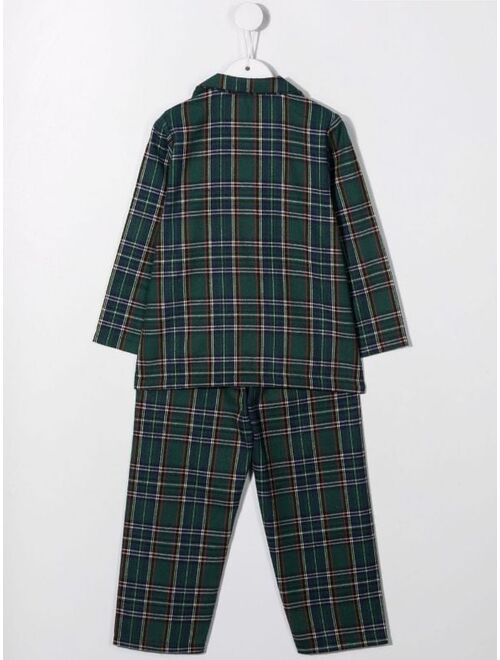 Siola check-print pajama set