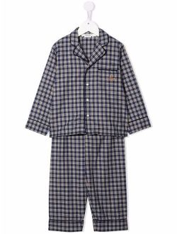 check-print pajama set