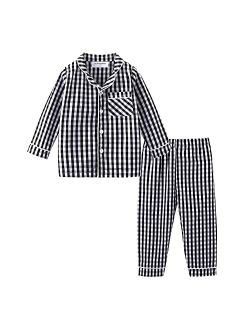 Mud Kingdom Boutique Girls Boys Pajamas Set Collared Long Sleeve Sleepwear