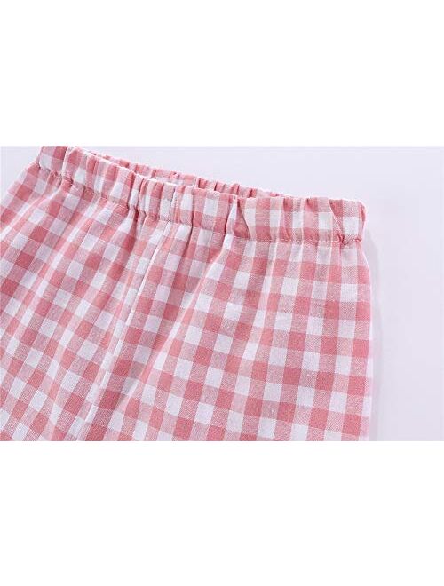 Mud Kingdom Boutique Girls Boys Pajamas Set Collared Long Sleeve Sleepwear