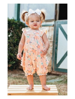 Baby Girl Happily Ever After Flutter Romper and Bow Headband Set