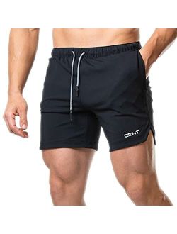 Wangdo Men's 5" inch inseam Workout Shorts Mesh Shorts Athletic Gym Running Training Bodybuilding Jogger Shorts for Men with Pockets