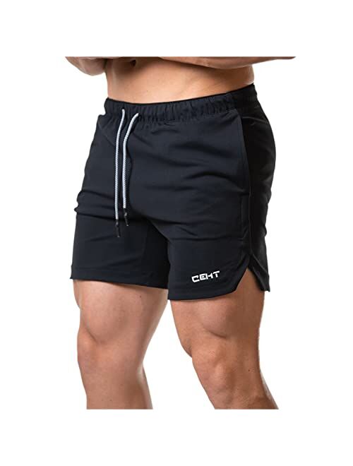 Wangdo Men's 5" inch inseam Workout Shorts Mesh Shorts Athletic Gym Running Training Bodybuilding Jogger Shorts for Men with Pockets