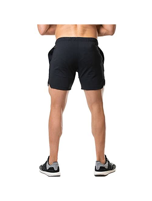 Wangdo Men's 5" inch inseam Workout Shorts Mesh Shorts Athletic Gym Running Training Bodybuilding Jogger Shorts for Men with Pockets