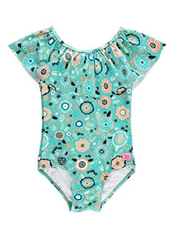Baby/Toddler Girls Ruffle Strap One Piece Swimsuit w/UPF 50  Sun Protection