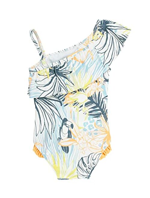 RuffleButts Baby/Toddler Girls Ruffle Strap One Piece Swimsuit w/UPF 50+ Sun Protection