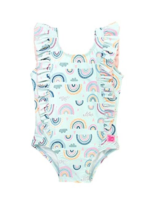 RuffleButts Baby/Toddler Girls Ruffle Strap One Piece Swimsuit w/UPF 50+ Sun Protection