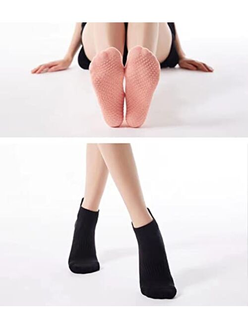 Breslatte Grip Socks for Women Pilates Non Slip Socks Womens Pilates Socks with Grips for Women Grippers Socks No Slip Socks Women