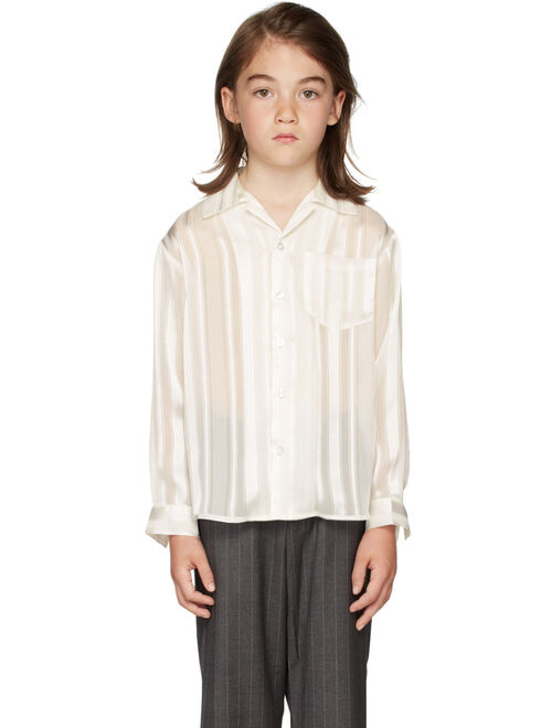 BO(Y)SMANS Kids White Striped Shirt