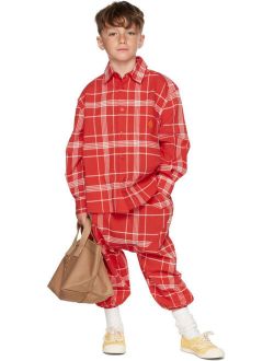 The Animals Observatory Kids Red Logo Wolf Shirt