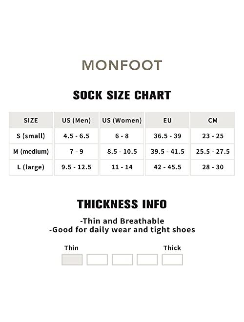 MONFOOT Women's and Men's 8-Pack Multicolor Cotton Low Cut Ankle Socks