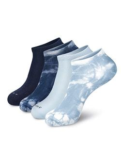 MONFOOT Women's and Men's 4-Pack Casual Cotton Low Cut Ankle Socks