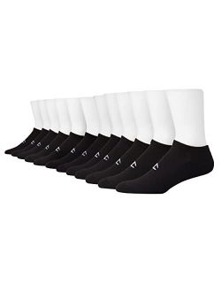 Men's Double Dry 6 Or 12 Pack Cotton-rich No Show Socks