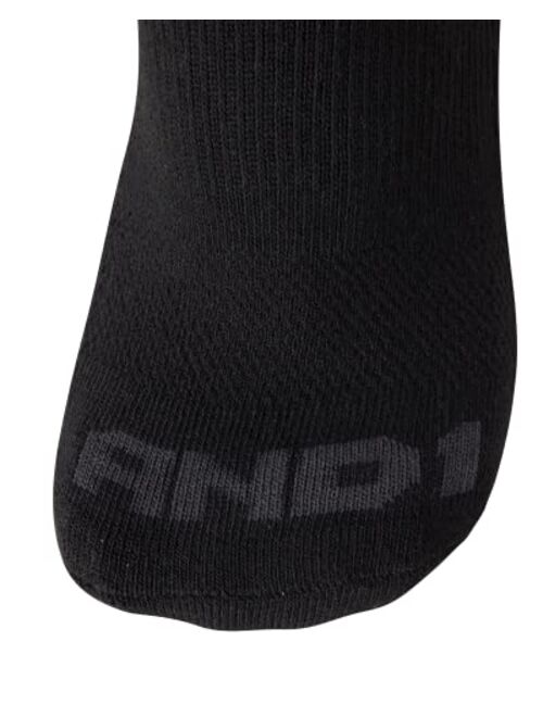 AND1 Men's Athletic Socks - Cushion Comfort No Show Socks (24 Pack)