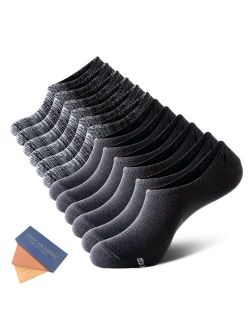 FOOT AMAZING Mens No Show Socks, Low Cut Ankle Socks with Non Slip Grips, 6 Pack Invisible Liner Sock for Loafer Sneakers, Size 10-13