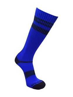 Breedwell Mens Knee High Logo Stripe Socks