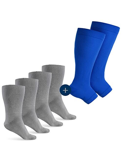 Buy Pembrook Toeless Compression and Extra Wide Socks Bundle online ...