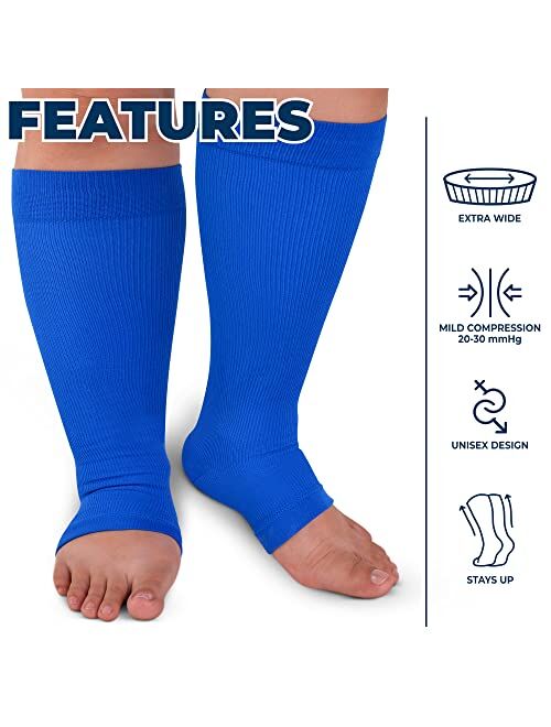 Pembrook Toeless Compression and Extra Wide Socks Bundle