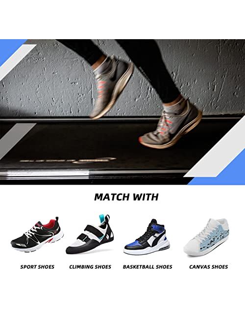 SUNFOOT Ankle Socks Athletic Compression Cushioned Mesh Ventilating Breathable Low Cut No Show Unisex Running Socks 3 Pack